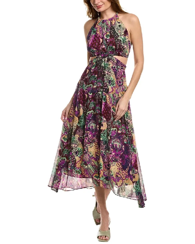 A.L.C. Waverly Silk Maxi Dress Comfortable Maxi Dress with Slits