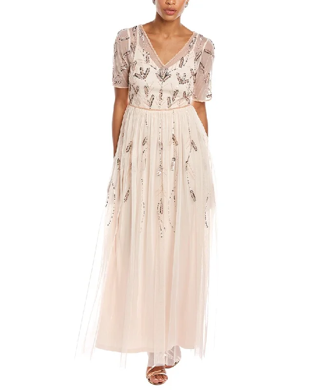 Adrianna Papell Maxi Dress Classic V-Neck Maxi Dress