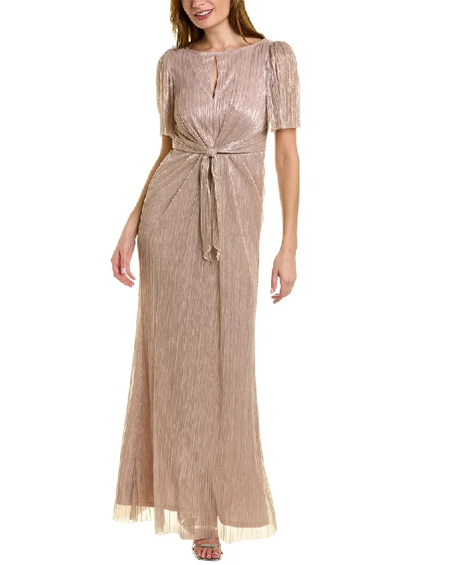 Adrianna Papell Mermaid Maxi Dress Comfortable Long-Sleeve Maxi Dress