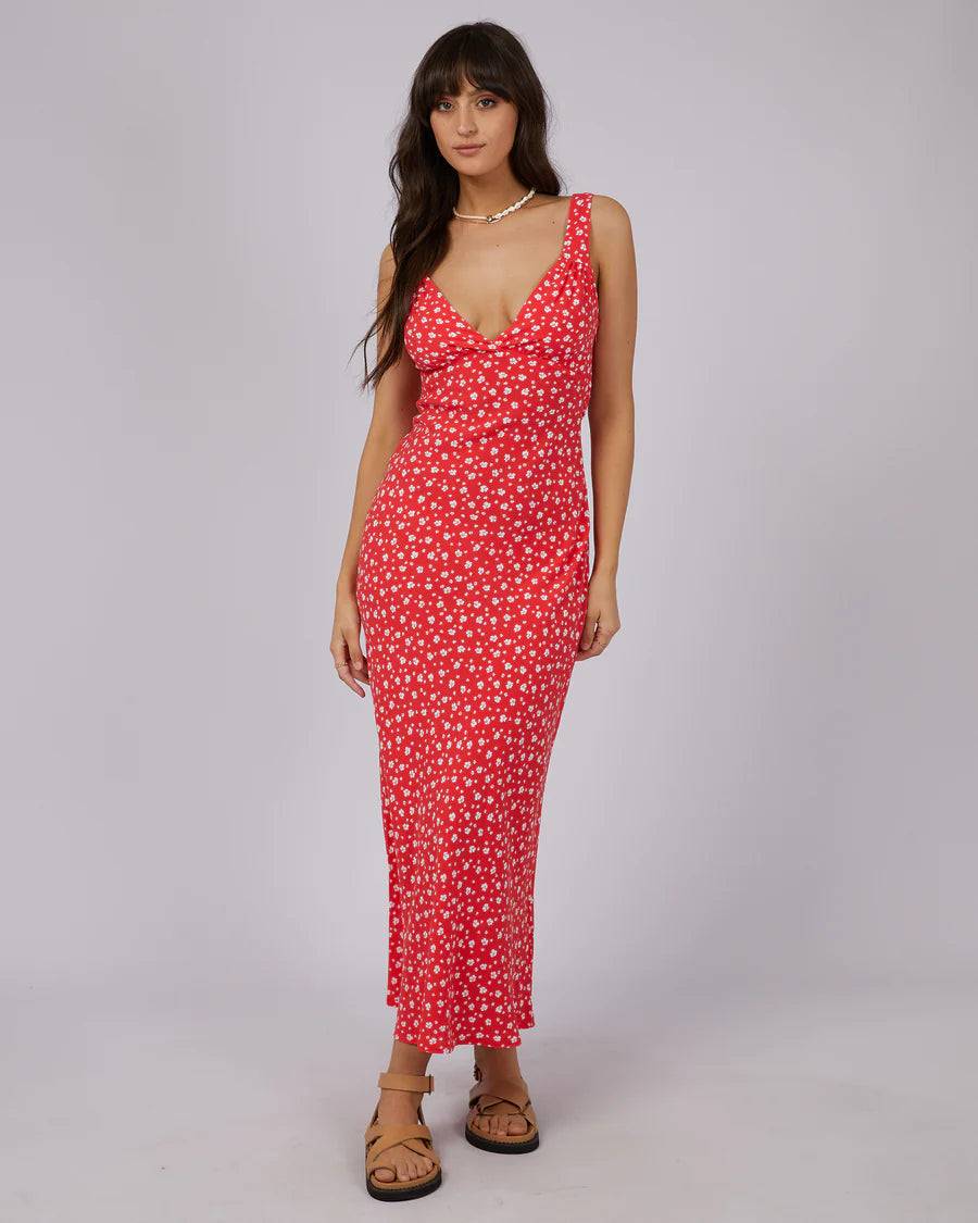 ALL ABOUT EVE GIGI FLORAL MAXI DRESS PRINT Cozy Ruffle Sleeve Maxi Dress