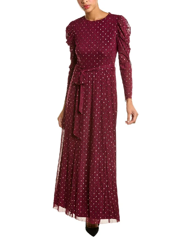 Anne Klein Puff Sleeve Maxi Dress Trendy A-Line Maxi Dress