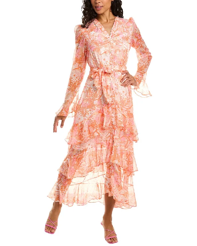 Beulah Ruffle Maxi Dress Classic V-Neck Maxi Dress