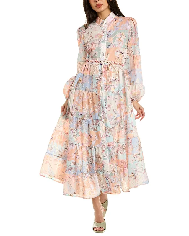 Beulah Tiered Maxi Dress Fashionable High-Waist Maxi Dress