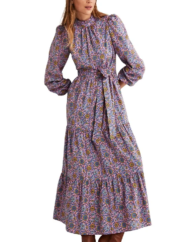 Boden Mutton Sleeve Maxi Dress Fashionable Button-Down Maxi Dress