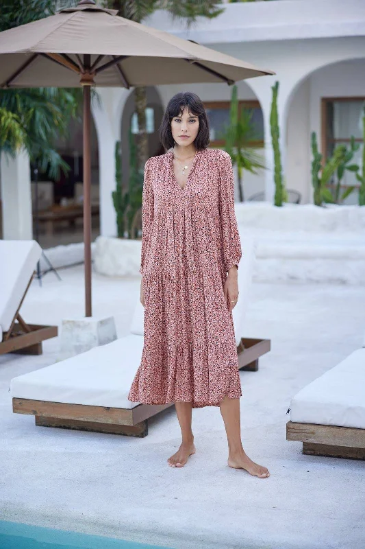 BUDDHA WEAR ORIANE MAXI DRESS FLEUR Chic Summer Floral Maxi Dress