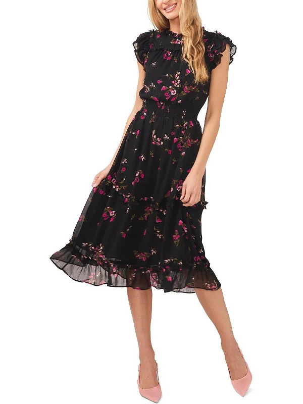 Fallen Leaves Womens Floral Long Maxi Dress Stylish Boho Chic Maxi Dress