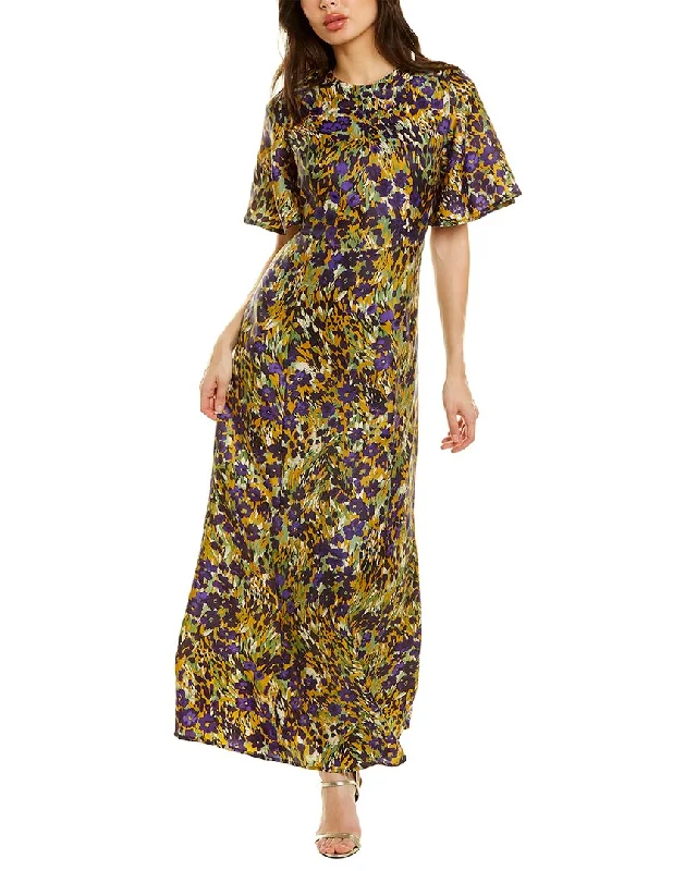 J.McLaughlin Giovanna Silk-Blend Maxi Dress Fashionable Sheer Maxi Dress