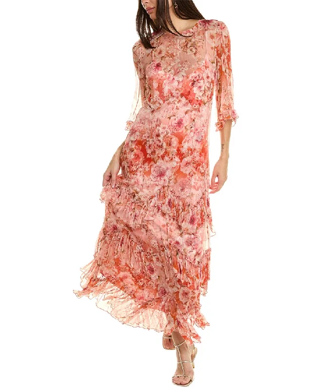 Johnny Was Yours Truly Silk Maxi Dress Comfortable Maxi Dress with Belt