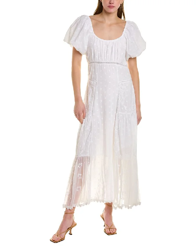 LoveShackFancy Jivera Maxi Dress Elegant Boho Maxi Dress