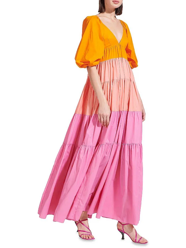 Meadow Womens Tiered Long Maxi Dress Stylish Longline Maxi Dress