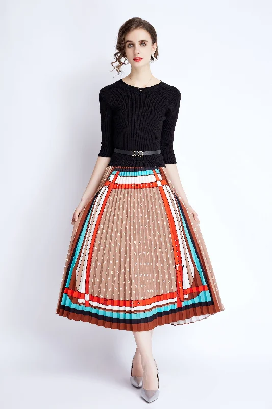 Multicolor Day A-line Crewneck Elbow Sleeve Maxi Dress Elegant Maxi Dress with Slit