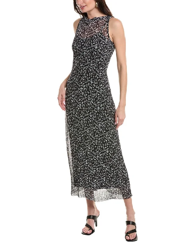 Vince Camuto High Neck Maxi Dress Comfortable Fitted Maxi Dress