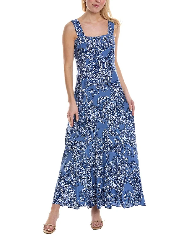 Vince Camuto Thick Strap Maxi Dress Comfortable Ruffle Maxi Dress