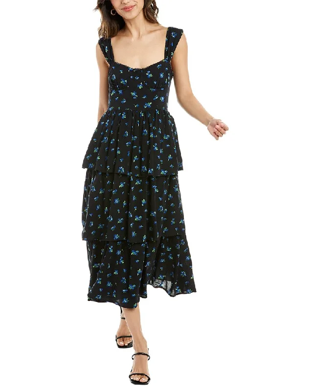 WeWoreWhat Corset Maxi Dress Classic Tulle Maxi Dress
