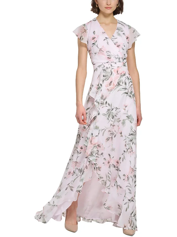 Womens Chiffon Long Maxi Dress Trendy Fit-and-Flare Maxi Dress
