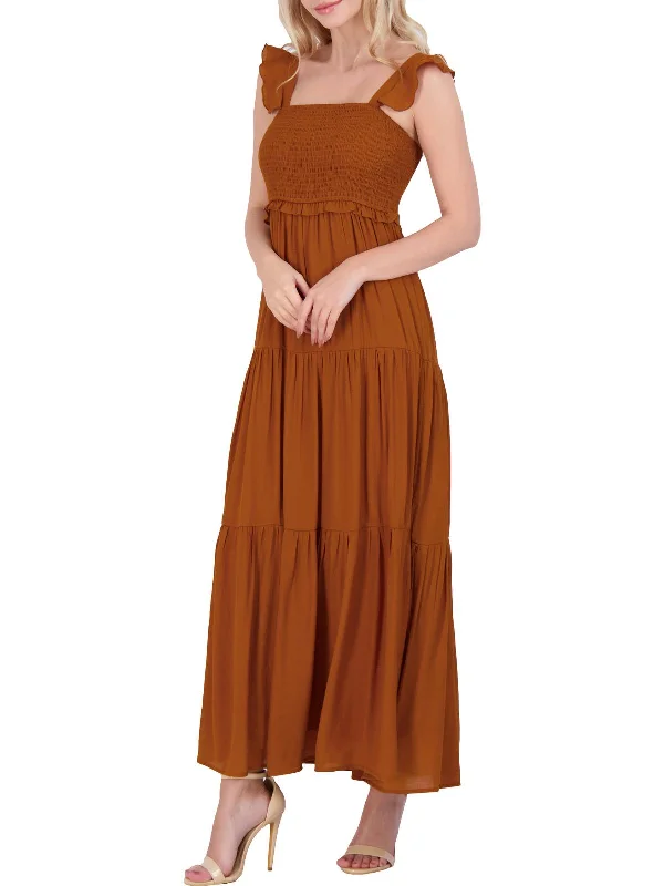 Womens Ruched Sleeveless Maxi Dress Classic Tulle Maxi Dress
