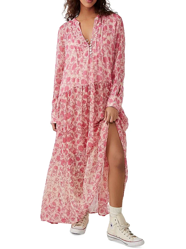 Womens Sheer Long Maxi Dress Elegant Maxi Dress with Belt