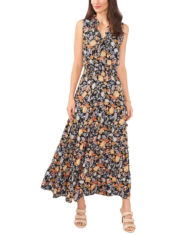 Womens Tiered Long Maxi Dress Cozy Maxi Dress with Slit