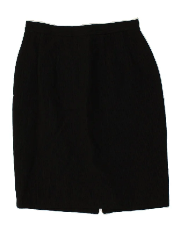 ALBERTO BIANI Womens Pencil Skirt IT 44 Medium W28 Black Wool corduroy skirt durable ALBERTO BIANI Womens Pencil Skirt IT 44 Medium W28 Black Wool corduroy skirt durable