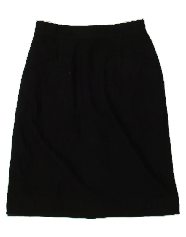 BENETTON Womens A-Line Skirt W27 Small  Black mini skirt trendy