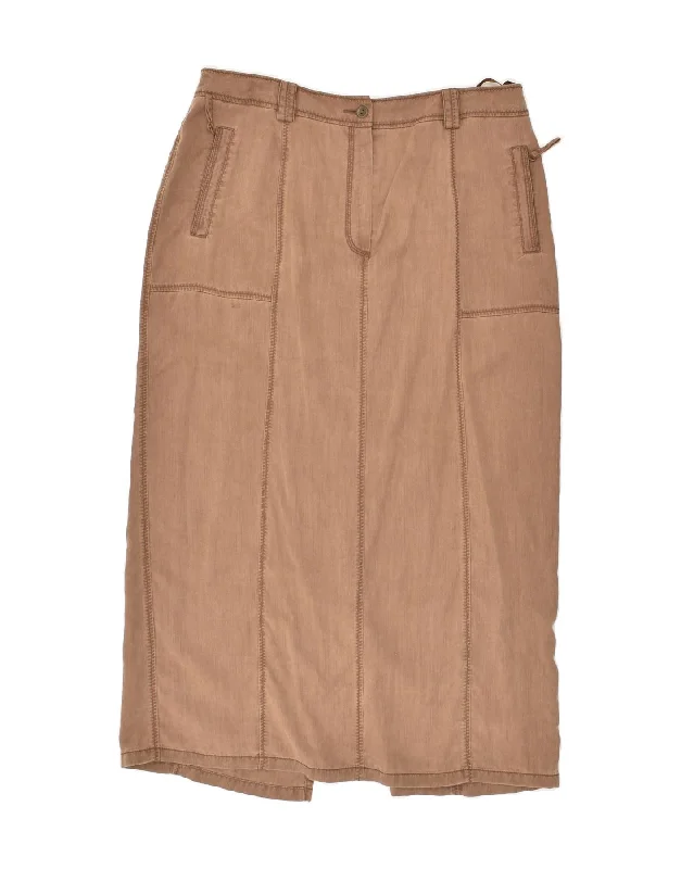 BONITA Womens Straight Skirt EU 44 XL W34 Brown wool skirt breathable