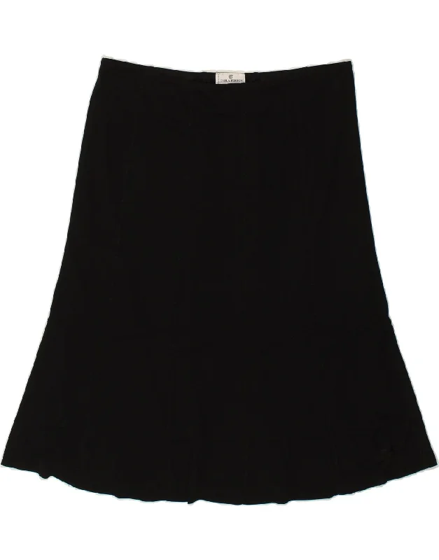 CARLA FERRONI Womens A-Line Skirt XL W37  Black Viscose