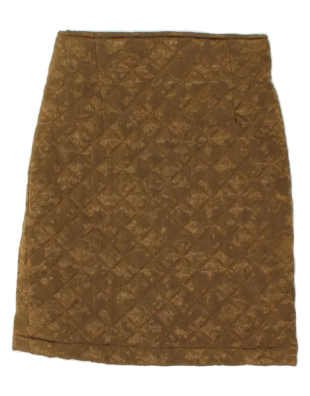 CAROLINA PEDRJONI Womens Straight Skirt Medium W27 Brown Paisley vintage skirt charm