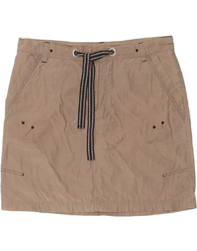 COLUMBIA Womens Mini Skirt Medium W34 Brown Cotton wool skirt thick