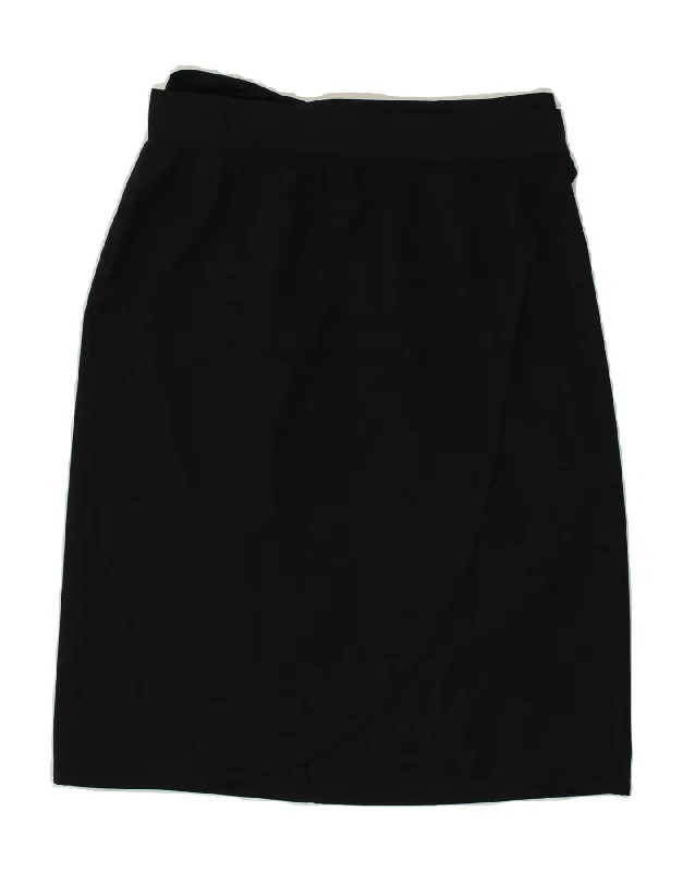 ESCADA Womens Wrap Skirt EU 40 Medium W30 Navy Blue Wool velvet skirt luxury