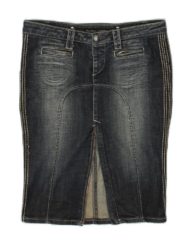 GUESS Womens Denim Pencil Skirt W29 Medium Navy Blue Cotton silk skirt sleek