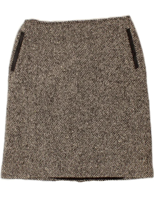 NEW PENNY Womens Straight Skirt UK 8 Small W27  Grey Wool denim skirt casual