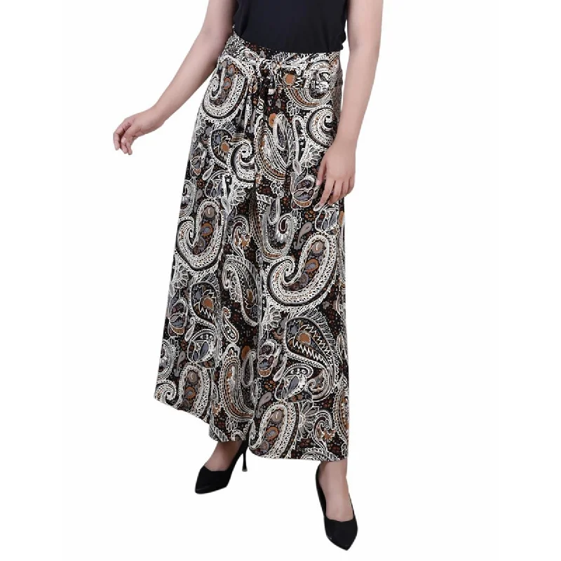 NY Collection Womens Petites Tie Waist Maxi Maxi Skirt silk skirt lustrous