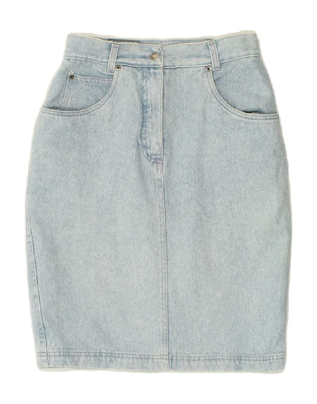 PRISMA Womens Denim Skirt UK 14 Medium W28 Blue Cotton corduroy skirt durable