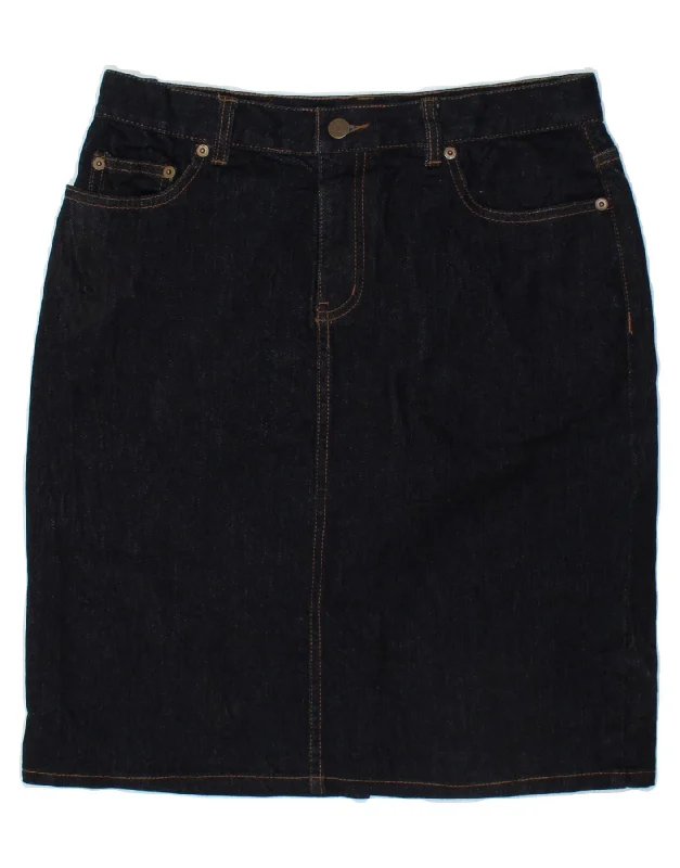RALPH LAUREN Womens Denim Skirt US 6 Medium W30 Navy Blue Cotton corduroy skirt durable