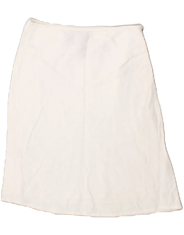 RALPH LAUREN Womens Midi Skirt US 4 Small W27  White Cotton lace skirt delicate