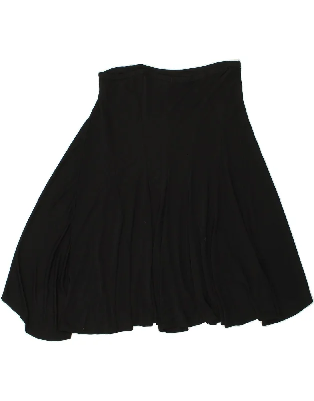 SIMONA BARBIERI Womens Twin-Set Asymmetrical Skirt W32 Large Black Viscose corduroy skirt cozy SIMONA BARBIERI Womens Twin-Set Asymmetrical Skirt W32 Large Black Viscose corduroy skirt cozy