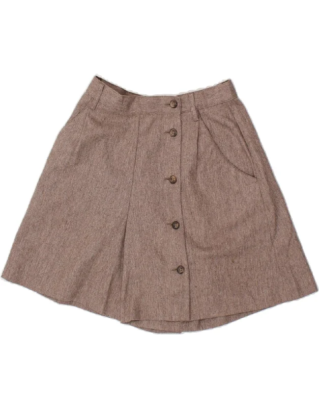 STEFANEL Womens Mini Skirt IT 44 Medium W28 Grey Wool high slit skirt