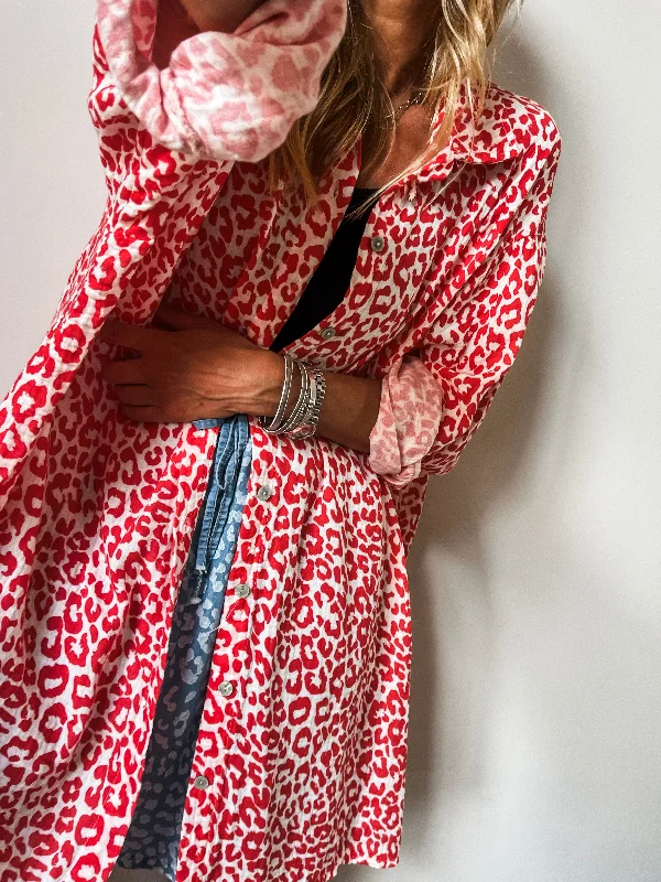 Oversized Shirt Classic Cropped Short Sleeve