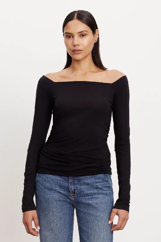 ALISS FITTED TEE Wool Fabric Cashmere Fabric Tweed Fabric