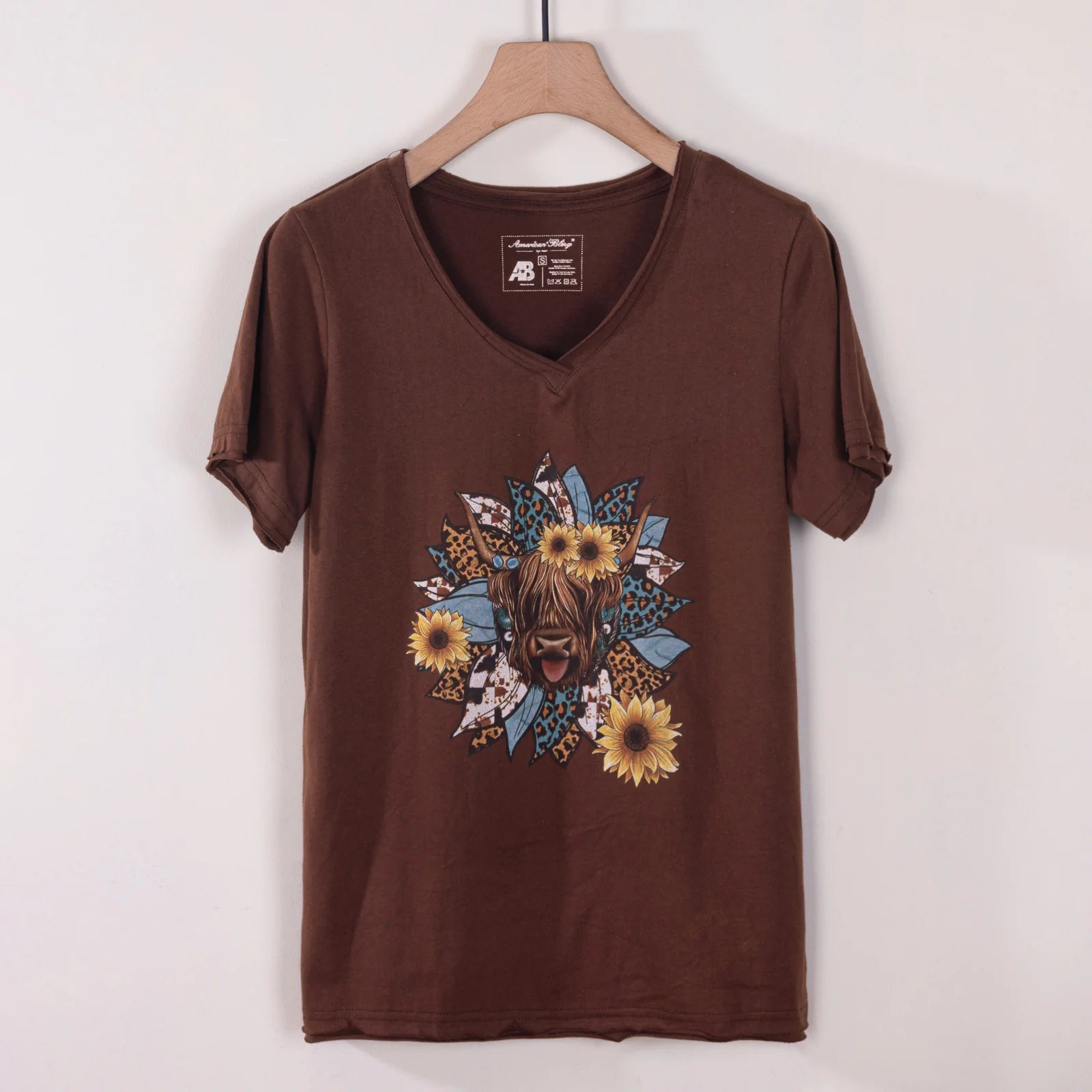 American Bling Wmns Graphic T Shirt Fashionable Sheer Short Shirt