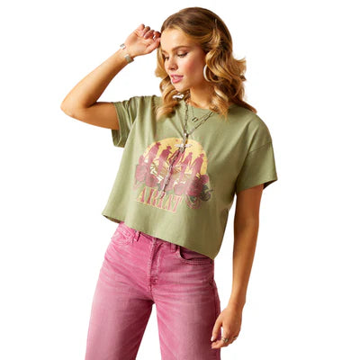 Ariat Wms Charlie SS T Shirt Sage Classic Short Sleeve Tunic