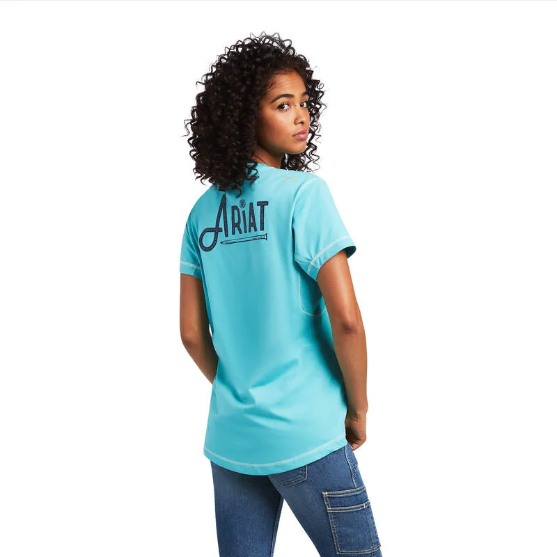 Ariat Wms Rebar Workman Graphic Logo T Shirt Meadowbrook - Black Friday Sale Comfortable Peplum Short Shirt Ariat Wms Rebar Workman Graphic Logo T Shirt Meadowbrook - Black Friday Sale Comfortable Peplum Short Shirt
