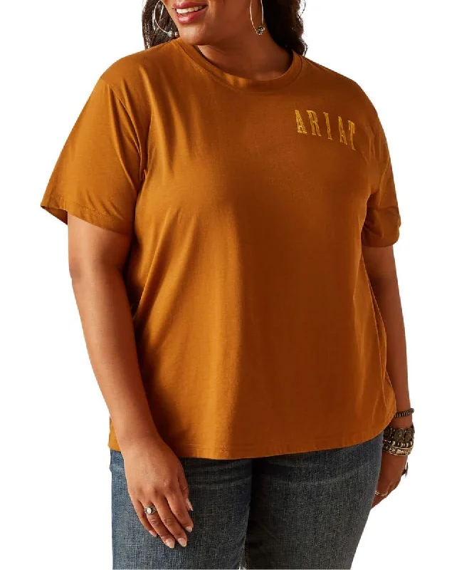 Ariat Wms Sunflower SS T Shirt Rubber Cozy Cotton Short Tee