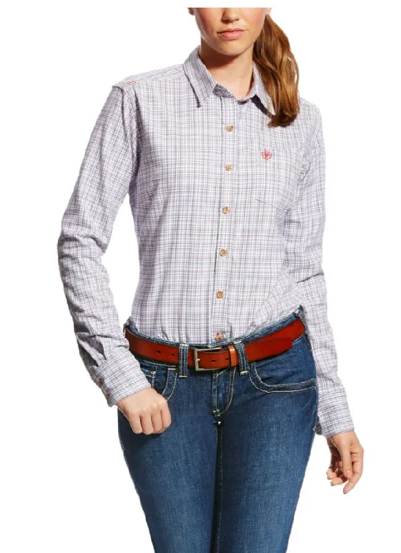 ARIAT Women's FR Long Sleeve Work Shirt MARION - PURPLE NOON 10022298 Comfortable Short Sleeve Tunic ARIAT Women's FR Long Sleeve Work Shirt MARION - PURPLE NOON 10022298 Comfortable Short Sleeve Tunic