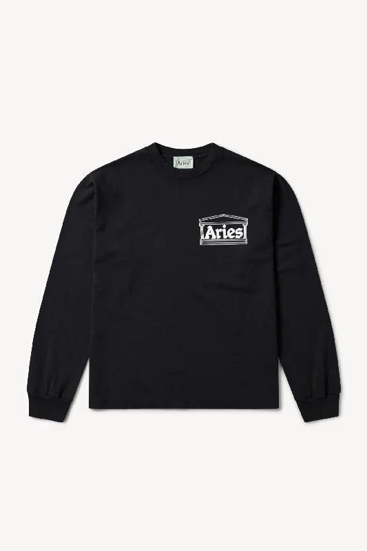 Temple LS Tee Striped Floral Plaid