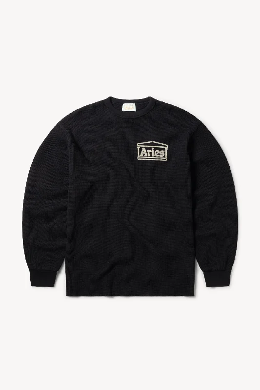 Waffle LS Tee Silk Blend Satin Velvet