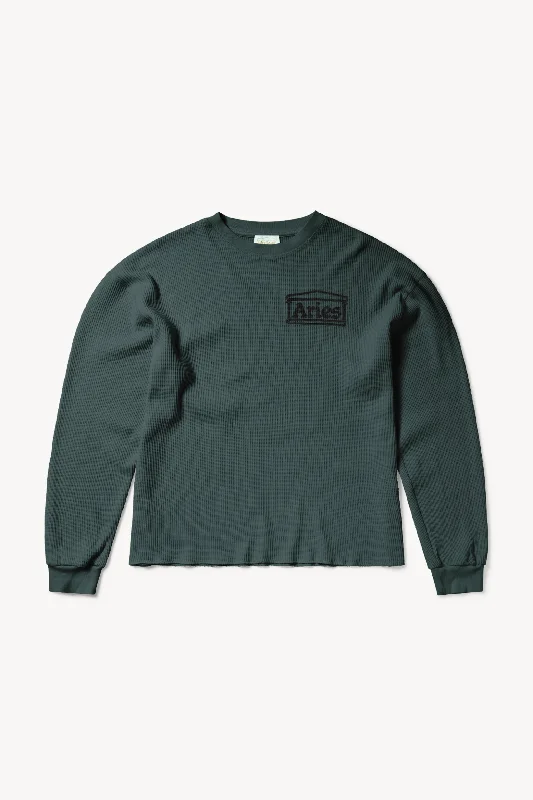 Waffle LS Tee Real Fur Shearling Chenille