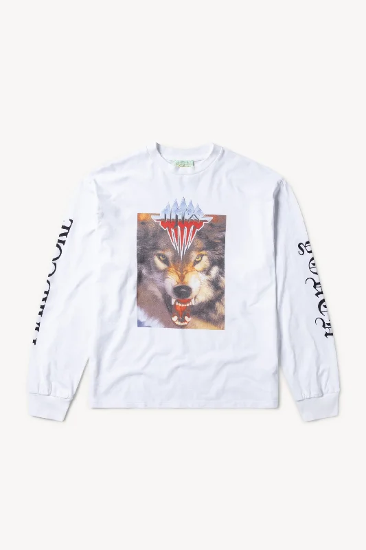 Wolf LS Tee Striped Floral Plaid