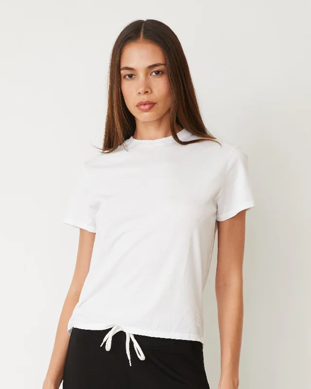 Basic Crew Neck Tee Sequined Glittery Shiny