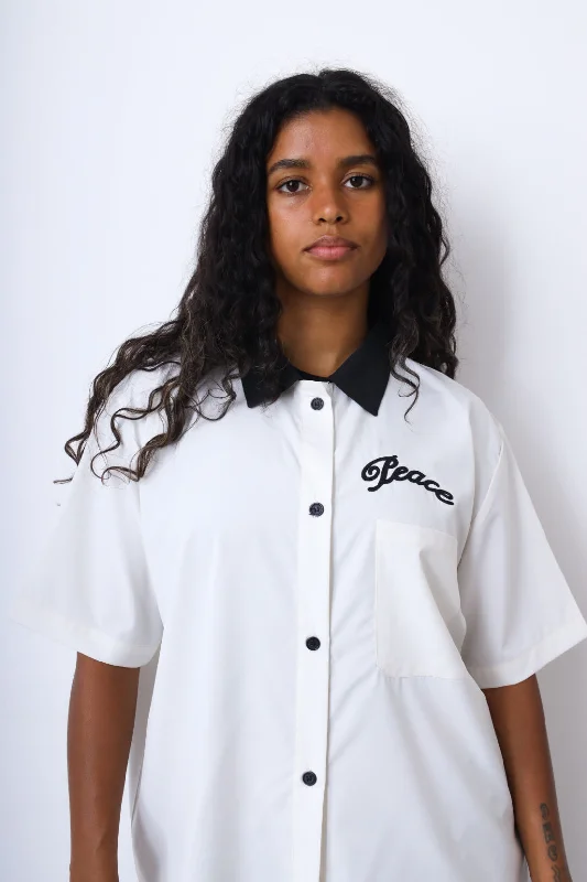 Better Together Bowling Shirt - Ivory Comfortable Knit Short Shirt